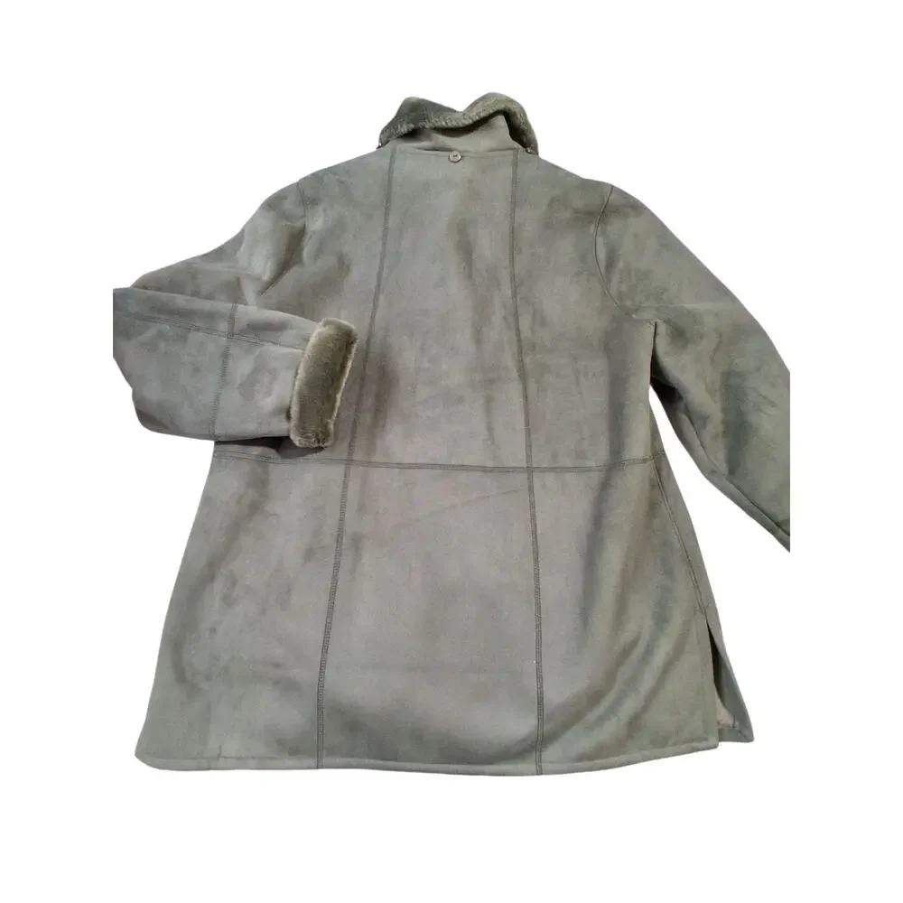 Appleseeds Faux Suede Women's‎ size XL Plush Lined Chunky Cozycore Winter Coat